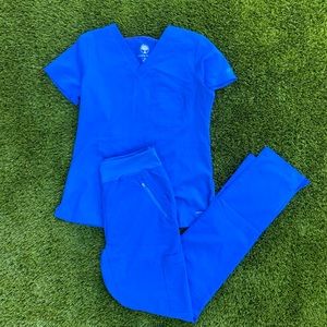 Healing Hands Royal Blue Scrub Set